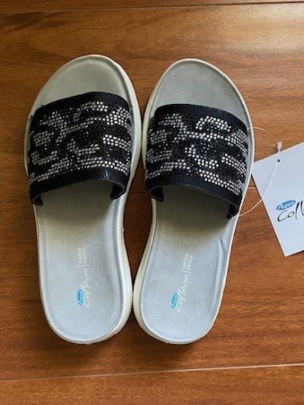 AQUA COLLEGE Lightweight Alina Toe Wedge Slip On Sandals